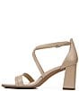 Color:Creme Brulee - Image 5 - Tiff True Colors Collection Leather Square Toe Dress Sandals