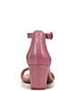 Color:Candy Pink Leather - Image 3 - Vera Leather Ankle Strap Block Heel Dress Sandals