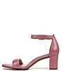 Color:Candy Pink Leather - Image 5 - Vera Leather Ankle Strap Block Heel Dress Sandals