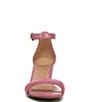 Color:Candy Pink Leather - Image 6 - Vera Leather Ankle Strap Block Heel Dress Sandals