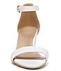 Color:White Leather - Image 6 - Vera Leather Ankle Strap Block Heel Dress Sandals