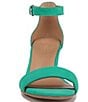 Color:Jade Green - Image 6 - Vera Suede Ankle Strap Block Heel Dress Sandals