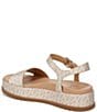 Color:Coastal Tan - Image 4 - Zane Fabric Ankle Strap Platform Sandals