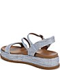 Naturalizer Zayda Leather and Raffia Strappy Platform Sandals - Image 4