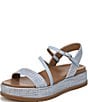 Naturalizer Zayda Leather and Raffia Strappy Platform Sandals - Image 6