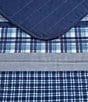 Color:Blue - Image 4 - Addison Plaid Cotton Reversible Quilt Mini Set