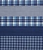Color:Blue - Image 5 - Addison Plaid Cotton Reversible Quilt Mini Set