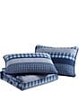 Nautica Addison Plaid Cotton Reversible Quilt Mini Set, Color:Blue - Image 7