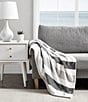 Color:Grey - Image 2 - Awning Striped Flannel Throw