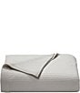 Color:Grey - Image 2 - Baird Diamond Knit Solid Cotton Bed Blanket