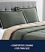 Nautica Beckett Green Brushed Microsuede Reversible Comforter Mini Set, Color:Dark Green - Image 10
