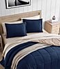 Nautica Beckett Navy Microsuede Reversible Comforter and Sham Mini Set, Color:Blue - Image 7