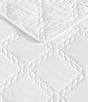 Color:White - Image 6 - Brigg Rope Lattice Design Cotton Quilt Mini Set