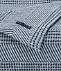 Color:Navy - Image 3 - Chevron Stripe Cotton Bed Blanket