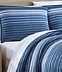 Color:Blue - Image 3 - Coveside Blue Reversible Quilt Mini Set