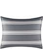 Color:Charcoal - Image 4 - Craver Grey Stripe Mini Comforter Set