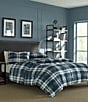 Color:Open Blue - Image 1 - Crossview Plaid Comforter Mini Set