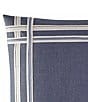 Color:Blue - Image 2 - Fairwater Embroidered Chambray Square Pillow