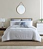 Color:Grey - Image 1 - Fairwater Stripe Comforter Mini Set