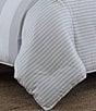 Color:Grey - Image 5 - Fairwater Stripe Comforter Mini Set