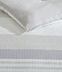 Color:Grey - Image 6 - Fairwater Stripe Comforter Mini Set