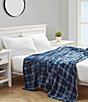 Color:Blue - Image 3 - Gillbrooke Blue Ultra Soft Plush Bed Blanket