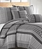 Color:Charcoal - Image 2 - Gulf Shores Grey Striped Quilt Mini Set