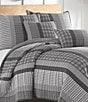 Nautica Gulf Shores Grey Striped Quilt Mini Set, Color:Charcoal - Image 2