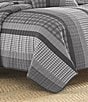 Color:Charcoal - Image 3 - Gulf Shores Grey Striped Quilt Mini Set