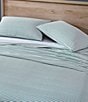 Color:Green - Image 2 - Harmead Green Striped Flannel Sheet Set