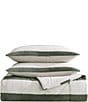 Nautica Lawndale Twill Plush Comforter and Sham Mini Set, Color:Green/Ivory - Image 2