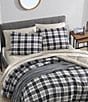 Color:Grey - Image 3 - Lewes Grey Microsuede Reversible Comforter Mini Set