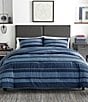 Color:Navy - Image 2 - Longpoint Large Stripe Mini Comforter Set