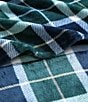 Color:Navy/Green - Image 4 - North Sail Plaid Ultra Soft Plush Fleece Blanket