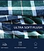 Color:Navy/Green - Image 6 - North Sail Plaid Ultra Soft Plush Fleece Blanket