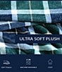 Nautica North Sail Plaid Ultra Soft Plush Fleece Bed Blanket, Color:Navy/Green - Image 6