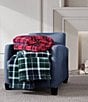 Nautica North Sail Plaid Ultra Soft Plush Fleece Bed Blanket, Color:Navy/Green - Image 7