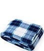 Color:Blue - Image 1 - Northsail Plaid Ultra Soft Plush Fleece Bed Blanket