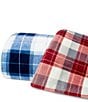 Color:Blue - Image 4 - Northsail Plaid Ultra Soft Plush Fleece Bed Blanket