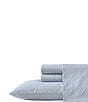 Nautica Penny Pinstripe Cotton Percale Sheet Set, Color:Blue - Image 1