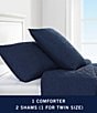 Nautica Point Harbor Navy Embossed Reversible Mini Comforter Set, Color:Navy - Image 11