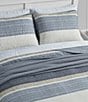 Color:Beige - Image 3 - Ridgeport Striped Cotton Reversible Quilt Mini Set