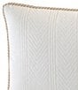 Color:Cream - Image 2 - Saybrook Chevron Quilted Pillow