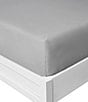 Nautica Solid Cotton Rich Blend 180-Thread Count Fitted Sheet, Color:Grey Haze - Image 2