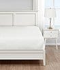 Color:Deck White - Image 1 - Solid Cotton Rich Blend 180-Thread Count Fitted Sheet