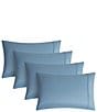 Nautica Solid Cotton Rich Blend 180-Thread Count Fitted Sheet, Color:Lake Blue - Image 8