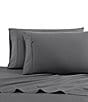 Color:Whale Grey - Image 2 - Solid Grey Cotton Percale Sheet Set