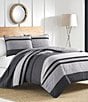 Color:Grey - Image 1 - Vessey Black and Grey Stripe Quilt