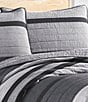 Color:Grey - Image 2 - Vessey Black and Grey Stripe Quilt