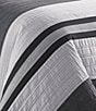 Color:Grey - Image 3 - Vessey Black and Grey Stripe Quilt